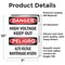 Signmission High Voltage Keep Out Bilingual Danger Sign, Vinyl Decal, 7in W x 10in L, 2PK OS-2PACK-DS-D-710-L-19391 - alternate 6
